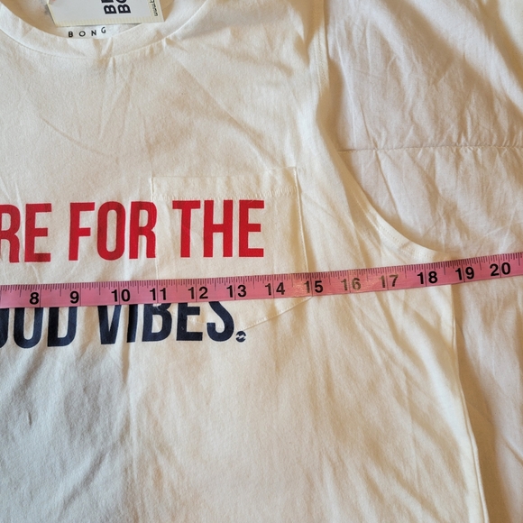 Billa Bong women's graphic "Here for the Good Vibes" sleeveless t-shirt size Med - Picture 5 of 9